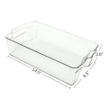 Economical custom design plastic drawer refrigerator organizer bins with handle